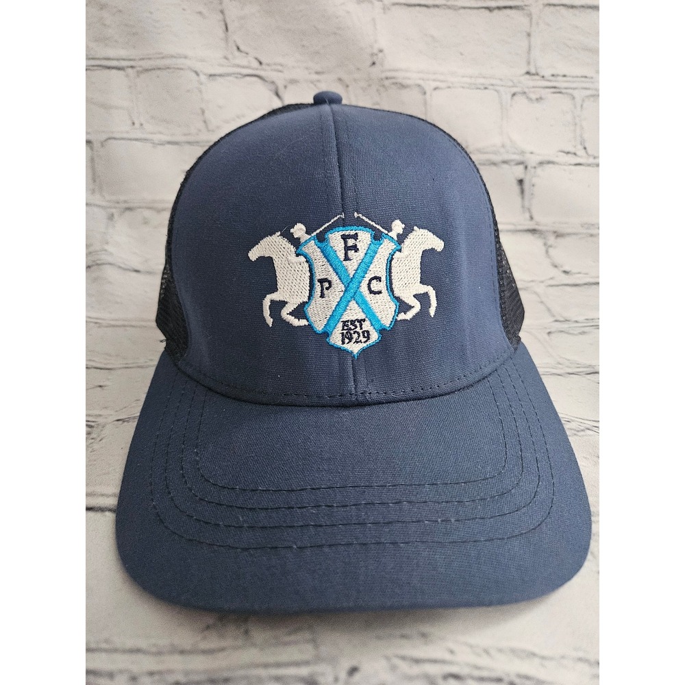Ouray Sportswear PFC Est 1929 Embroidered Crest Blue Trucker Hat Cap Adjustable